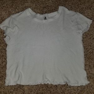 Pacsun Me to We Ribbed Lettuce Hem Crop Top